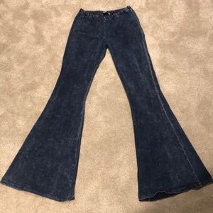 chatoyant tie dye flare yoga pants